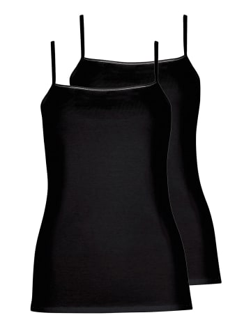 Lisca 2er Pack Trägerhemd in black