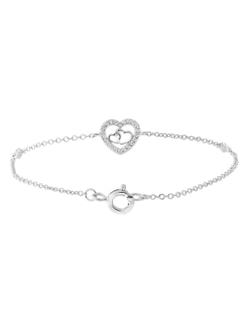 Lucardi 925 Silber Armband  Herz