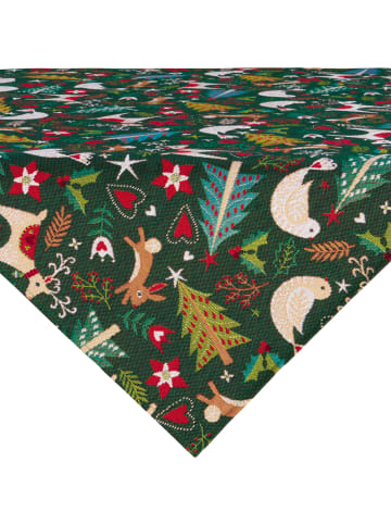 Erwin Müller Jacquard, Baumwollmischung, Gobelin Mitteldecke in grün