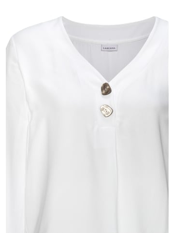 LASCANA Langarmbluse in weiß