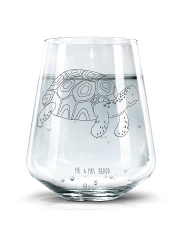 Mr. & Mrs. Panda Trinkglas Schildkröte MHerzieren ohne Spruch in Transparent