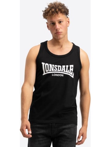 Lonsdale T-Shirt "Averham Singlet Normale Passform Doppelpack" in Schwarz