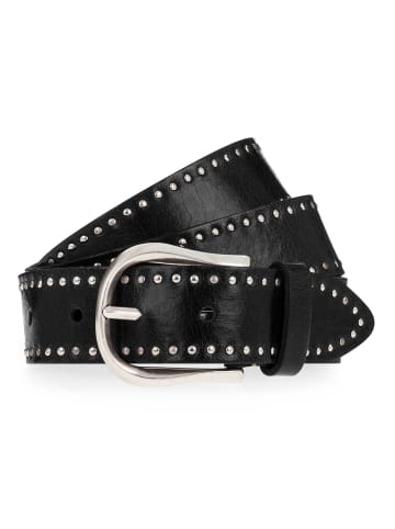 b.belt Nietengürtel Leder schwarz