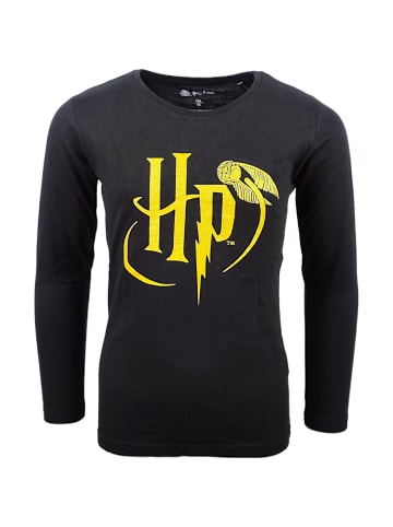 Harry Potter Langarmshirt Harry Potter mit Glitzer in Schwarz