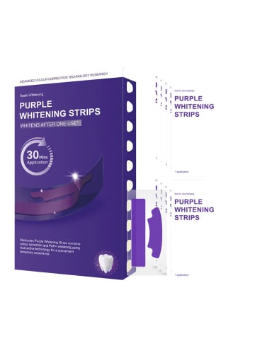 Paloma Beauties Purple Whitening Strips Zahnaufhellungsstreifen, 14 Paar