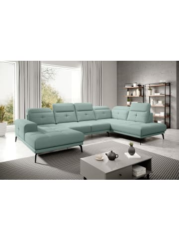 MF Design Brita Recamiere Rechts in Grün -  (L) 205 x (B) 350 x (H) 107 cm