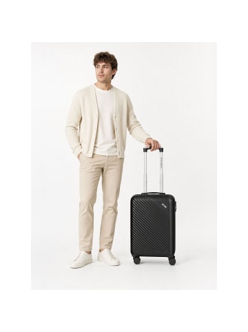 Check.In Paradise 2.0 4 Rollen Kabinentrolley S 55 cm mit Dehnfalte in black