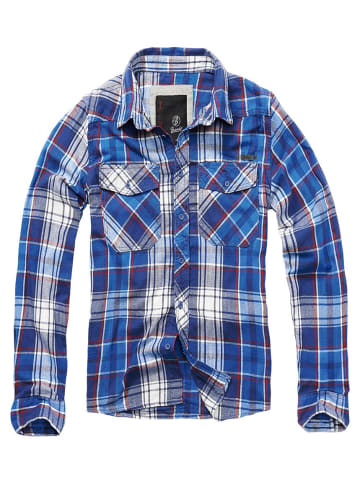 Brandit Hemd "Check Shirt Long Sleeve" in Blau