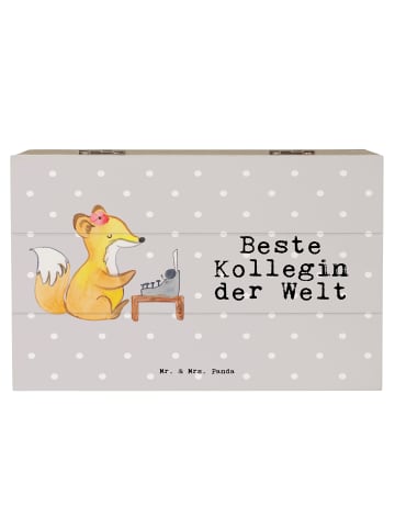 Mr. & Mrs. Panda Box Fuchs Beste Kollegin der Welt mit Spruch in Grau Pastell