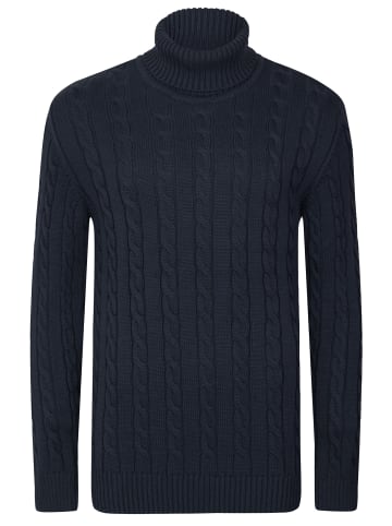 Felix Hardy Rollkragen Zopfmuster Pullover in navy