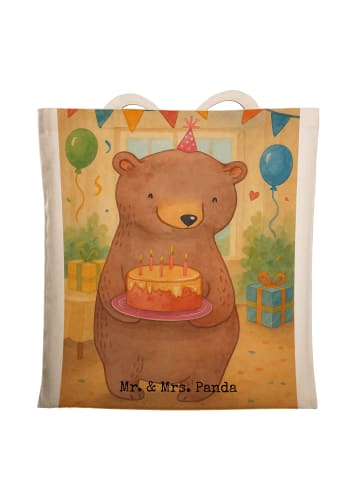 Mr. & Mrs. Panda Tasche Geburtstag Bär Torte Design ohne Spruch in Weiß