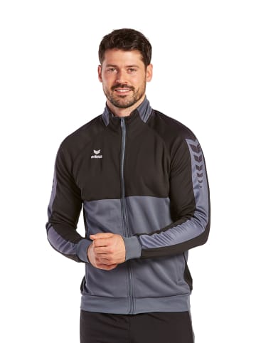 erima Six Wings Worker Jacke, Trainingsjacke in slate grey/schwarz