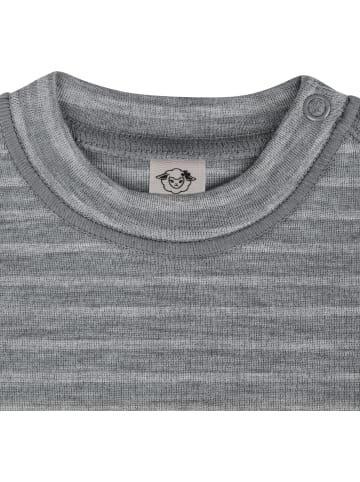 Normani Outdoor Sports 2x Baby Merino Langarmbody Tuai in Grau gestreift