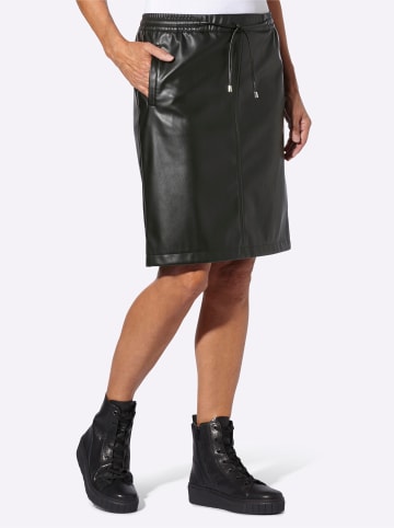 WITT WEIDEN Lederimitat-Rock in schwarz