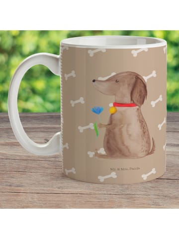 Mr. & Mrs. Panda Plastikbecher Hund Blume ohne Spruch in Hundeglück