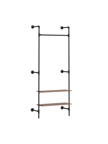 SoBuy Wandgarderobe in Schwarz - (W) 48 x (H) 220 x (L) 92 cm