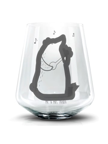 Mr. & Mrs. Panda Blümchentailglas Bär Lied ohne Spruch in Transparent