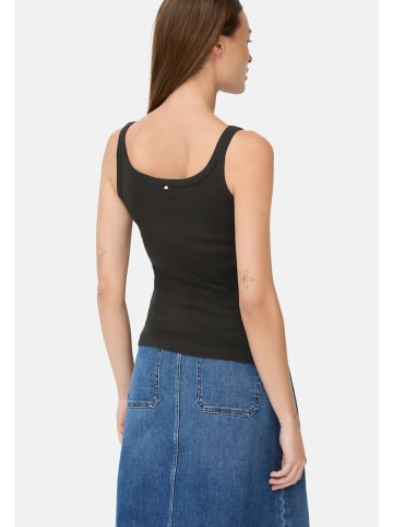 Camel Active Top aus reiner Baumwolle in Schwarz