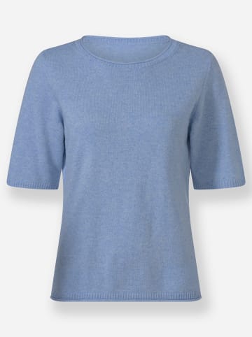 WITT WEIDEN Feinstrick-Pullover in blau-meliert