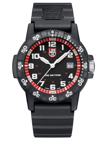 Luminox Herren-Armbanduhr Leatherback Sea Turtle Giant Schwarz/Rot