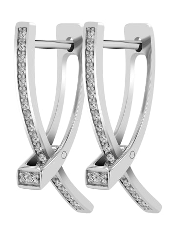 Adeliás Damen Ohrringe – Creole aus 925 Silber in silber