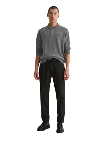 Marc O'Polo Pullover im Polo-Stil regular in Graphic Grey Melange