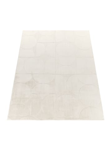 KADIMA DESIGN Teppich Kurzflor waschbar Unifarben Struktur Wohnzimmer in Creme