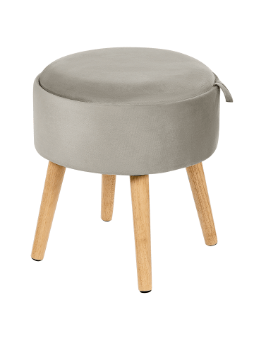 Beliani Hocker NEELY in Grau - (W) 39 x (H) 43 x (L) 39 cm