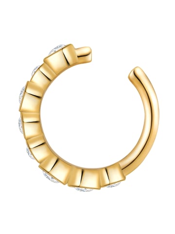 Lulu & Jane Ohrklemme Metall-Legierung verziert mit Kristallen von Swarovski® in gelbgold