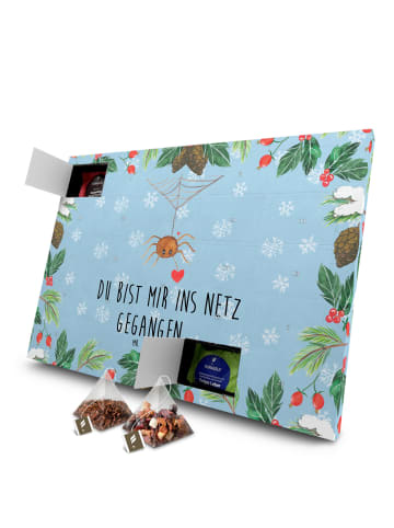 Mr. & Mrs. Panda Adventskalender Spinne Agathe Liebe mit Spruch in Eisblau