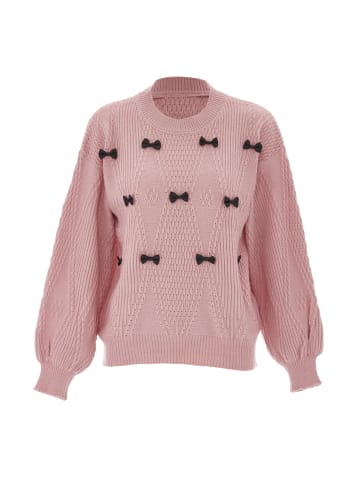 Swirly Damen Strickpullover in Rosa
