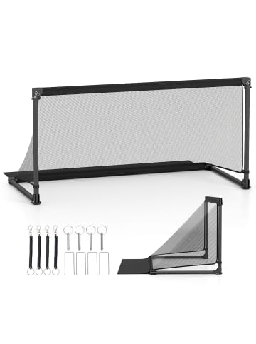 COSTWAY Fußballtor faltbar 150 x 71 x 76 cm in Schwarz