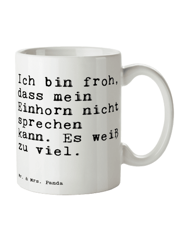 Mr. & Mrs. Panda Tasse Ich bin froh, dass... mit Spruch in Weiß