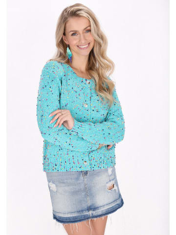 IZIA Women Cardigan in Turquoise Blue