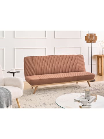 Beliani Schlafsofa KALFAFEL in Braun - (W) 191 x (H) 84 x (L) 73 cm