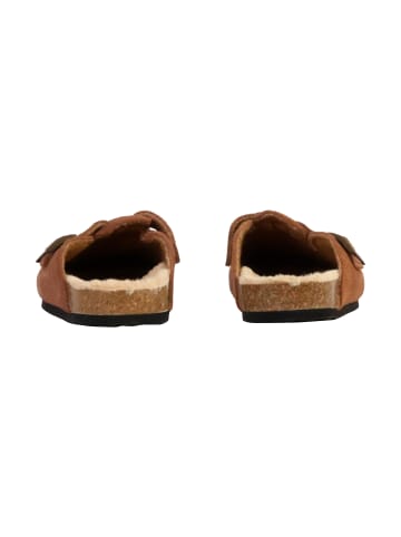 natural world Leder-Pantoletten Braun
