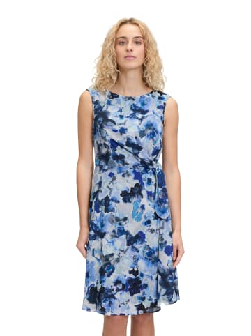 Vera Mont Cocktailkleid mit Bindegürtel in Dunkelblau/Blau