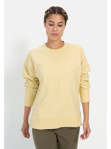 Camel Active Rundhals Sweatshirt aus reiner Baumwolle in Vanille