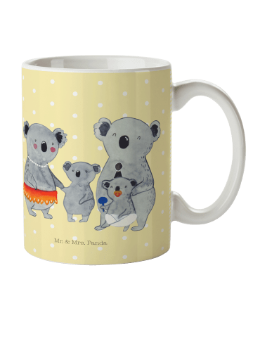 Mr. & Mrs. Panda Kindertasse Koala Familie ohne Spruch in Gelb Pastell