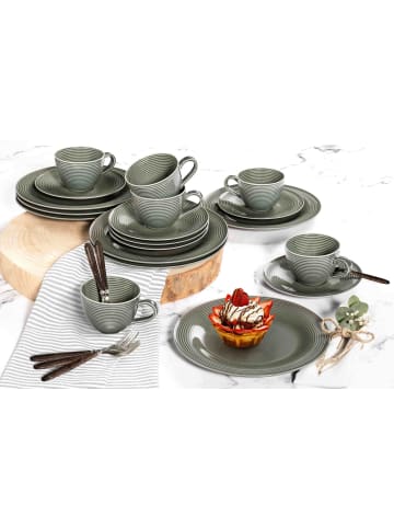 Seltmann Weiden 6er Set Kaffeetassen mit Untertassen Beat Color Glaze 260 ml in Perlgrau