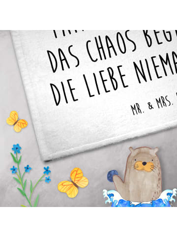Mr. & Mrs. Panda Handtuch Koala Familie mit Spruch in Weiß