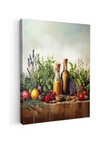 MuchoWow Leinwand bilder Kräutertisch (BxH)