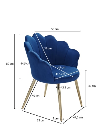 FineBuy Esszimmerstuhl "SV61262" in Blau