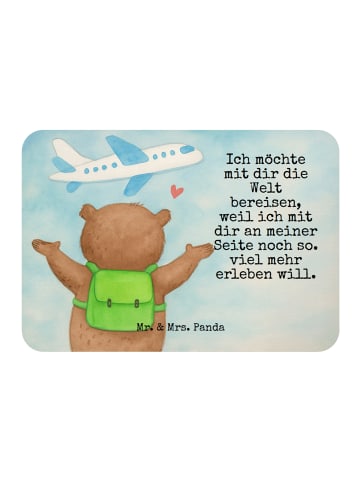 Mr. & Mrs. Panda magnet Bär Flugzeug Design mit Spruch in Weiß