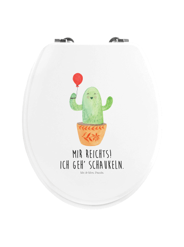 Mr. & Mrs. Panda Klo-Deckel Kaktus Luftballon mit Spruch in Weiß