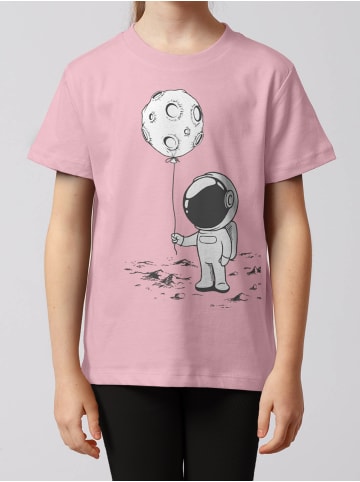 wat? Apparel T-Shirt Kleiner Astronaut mit Luftballon in Rosa