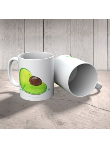 Mr. & Mrs. Panda Plastikbecher Avocado Schwangerschaft ohne Spruch in Weiß