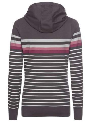 Kangaroos Kapuzensweatshirt in grau-weiß-bordeaux