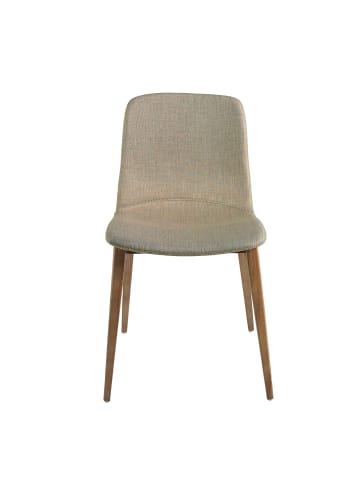 Angel Cerdá Stuhl 4049 in Beige/Walnuss – (B)60 x (H)78 x (T)48 cm