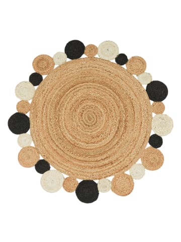 KADIMA DESIGN Jute Teppich Boho wendbar in Creme